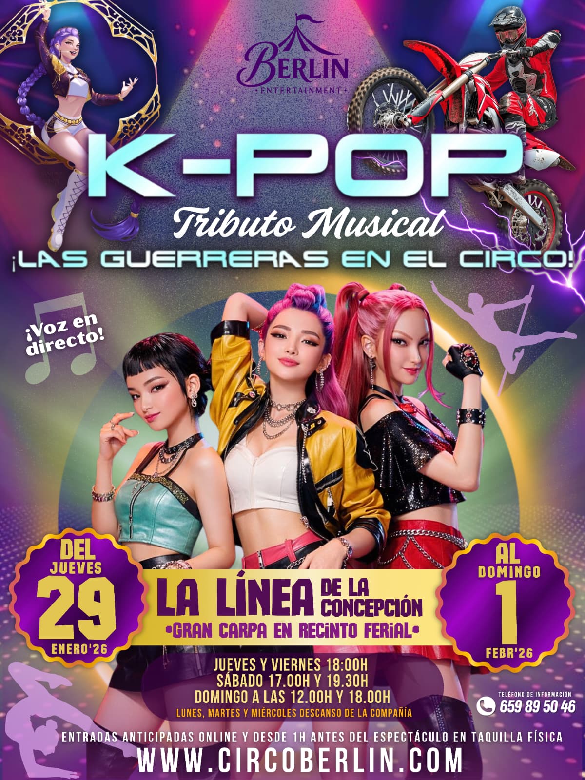 Cartel La Línea de la Concepción circo Berlin 2026